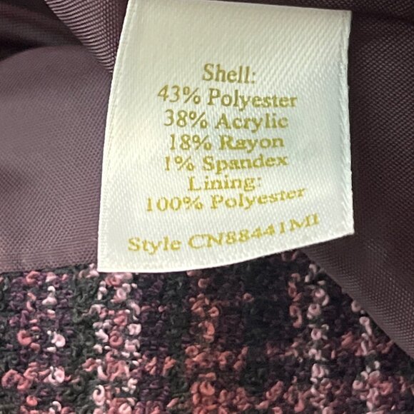 Caslon Purple Black Plaid Straight Skirt Women’s 10 Work Preppy - Picture 4 of 6